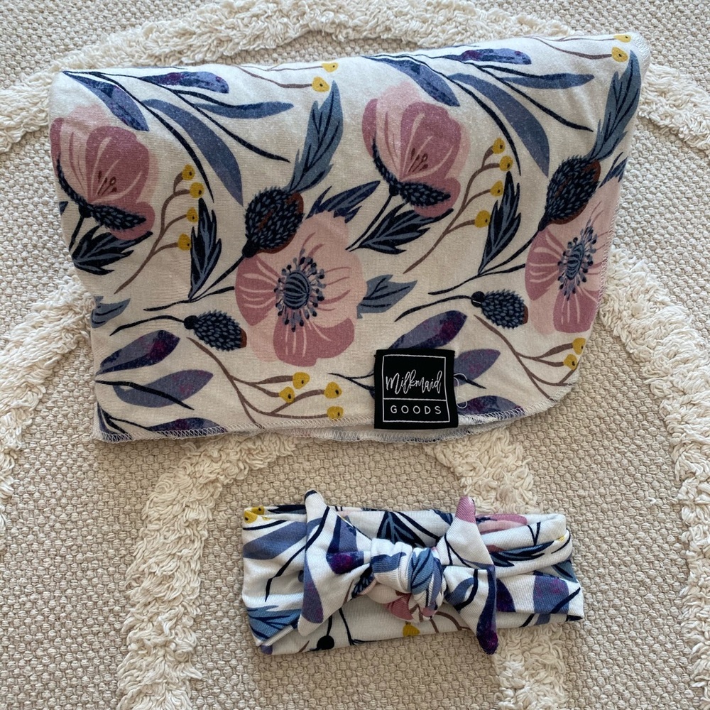 Milkmaid Goods Swaddle & Bow Set